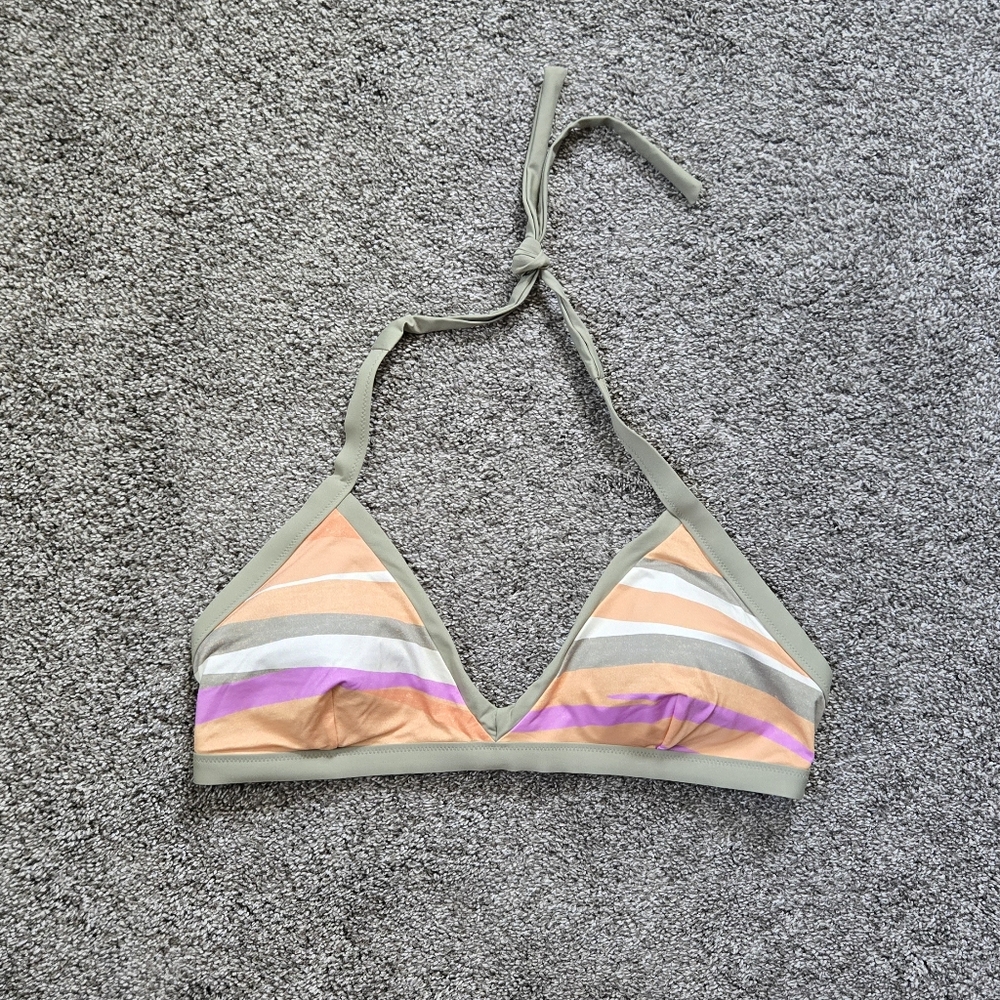 Prana Sunset Scene Swimsuit Top Halter Bikini Top NEW size XL